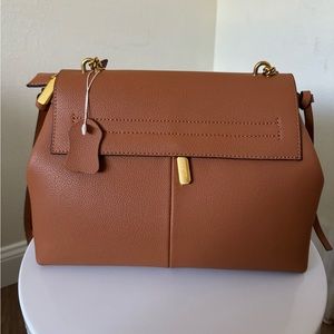 Brown leather bag